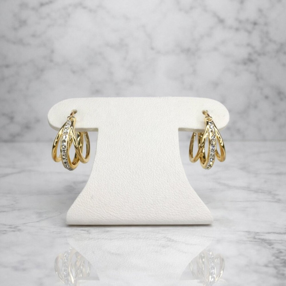 "Lillian" illusion hoop earrings